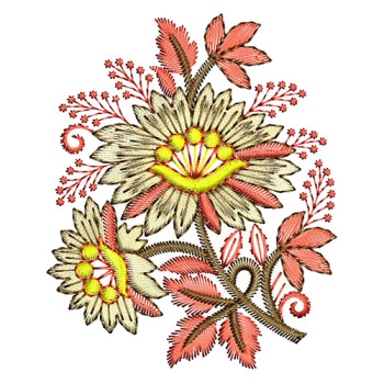 Floral Applique Embroidery Design