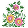 Floral Applique Machine Embroidery Design 25997