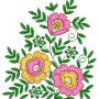 Floral Applique Machine Embroidery Design 25997