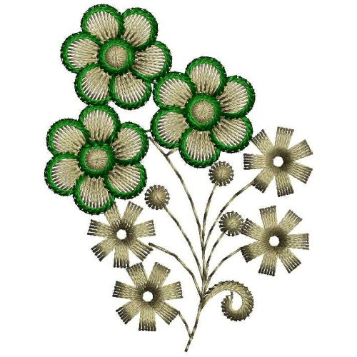 Floral Embellishment Applique Embroidery Design 24870