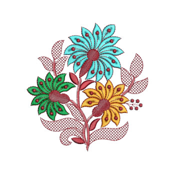 Floral Machine Embroidery Design