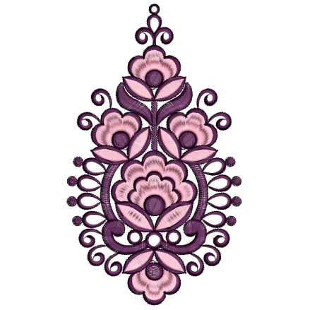 Floral Machine Embroidery Design 25739