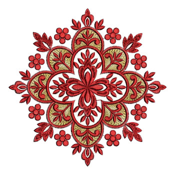 Floral Mandala Embroidery Design