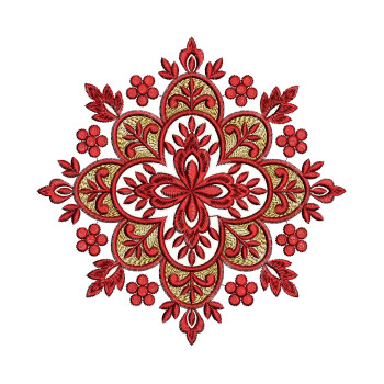 Floral Mandala Embroidery Design