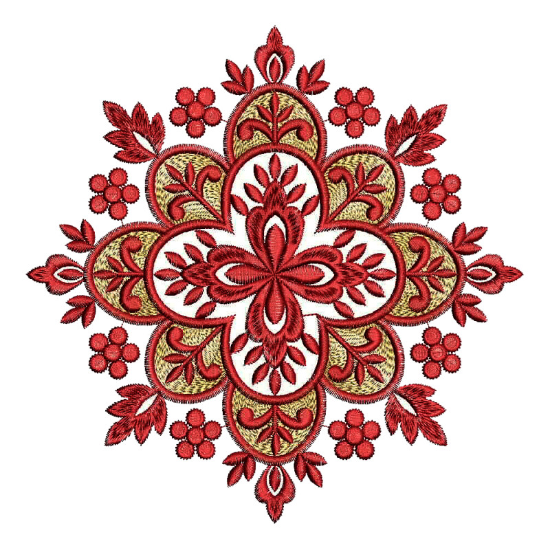 Floral Mandala Embroidery Design