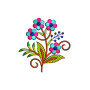 Floral Motif Embroidery For Yoke Dress