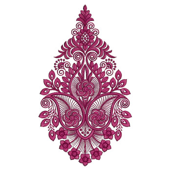 Floral Paisley Pattern Embroidery