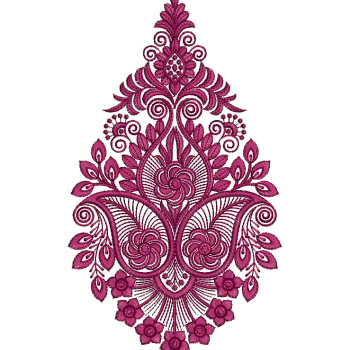 Floral Paisley Pattern Embroidery