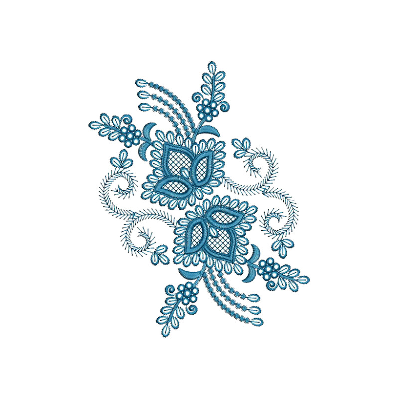 Floral Traditional Asian Embroidery