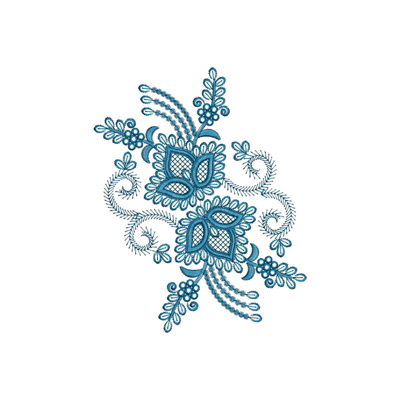 Floral Traditional Asian Embroidery