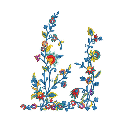 Floral Vine Curtain Embroidery