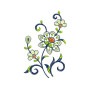 Floral Vine Embroidery Pattern