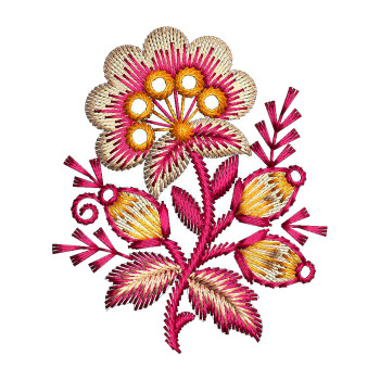 Floral nature Embroidery Design