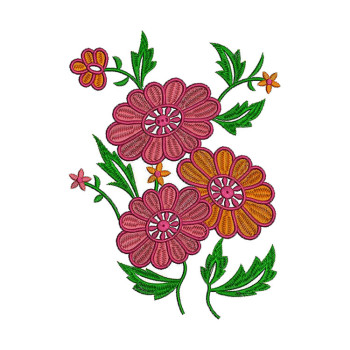 Flower Applique Wall Art Design