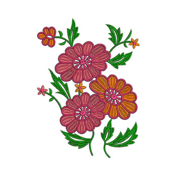 Flower Applique Wall Art Design