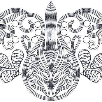 Flower Bouquet Applique Design 26102