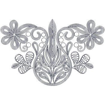 Flower Bouquet Applique Design 26102