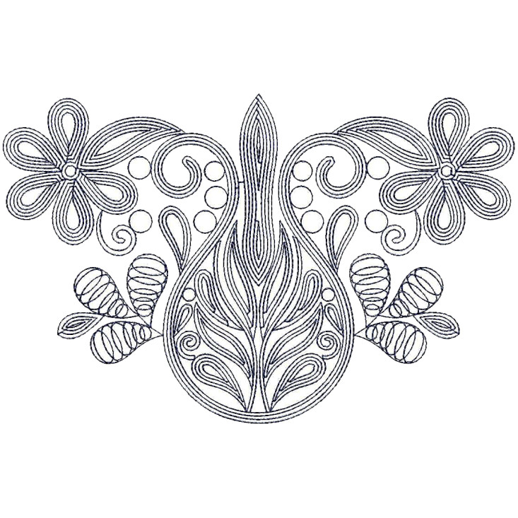 Flower Bouquet Applique Design 26102