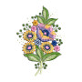 Flower Bunch Embroidery Design