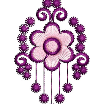 Flower Butta Embroidery Design