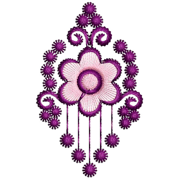 Flower Butta Embroidery Design