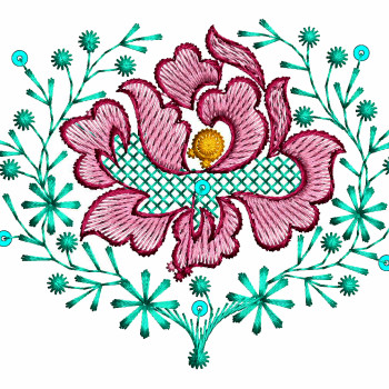 Flower Butta Embroidery Pattern