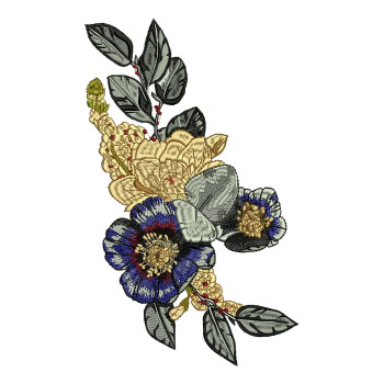 Flower Embroidery Applique For Home Decor