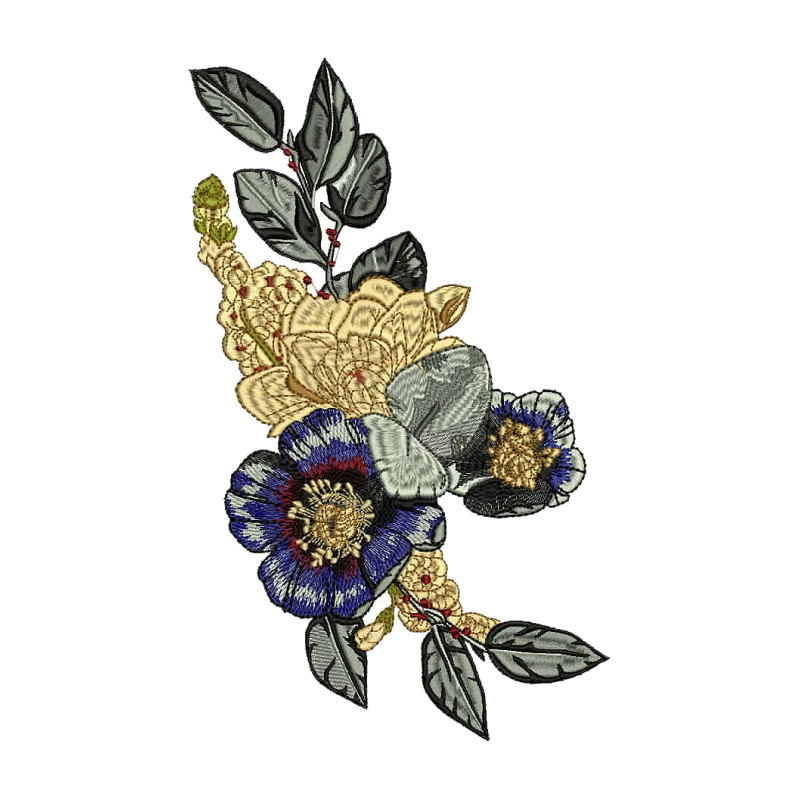 Flower Embroidery Applique For Home Decor