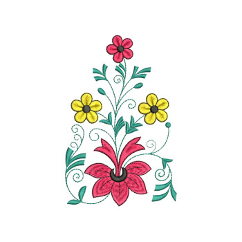 Flower Embroidery Design For Bedsheet