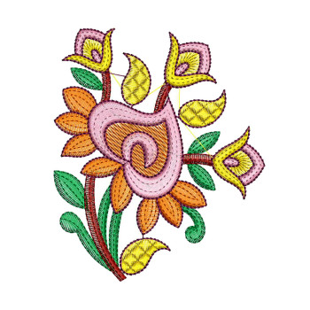 Flower Embroidery Design For Jeans