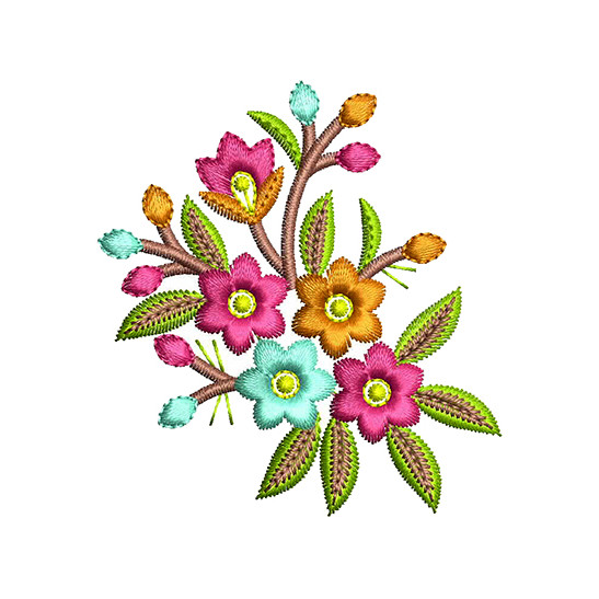 Flower Embroidery For Table Corner