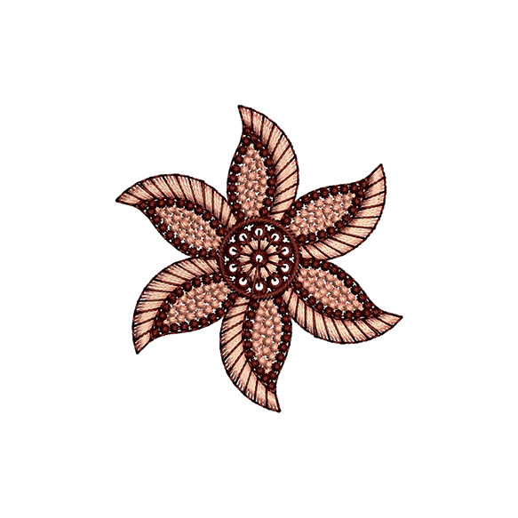 Flower Embroidery Patch For Tee