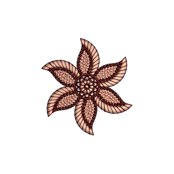 Flower Embroidery Patch For Tee