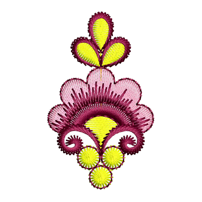 Flower Embroidery Patch Pattern