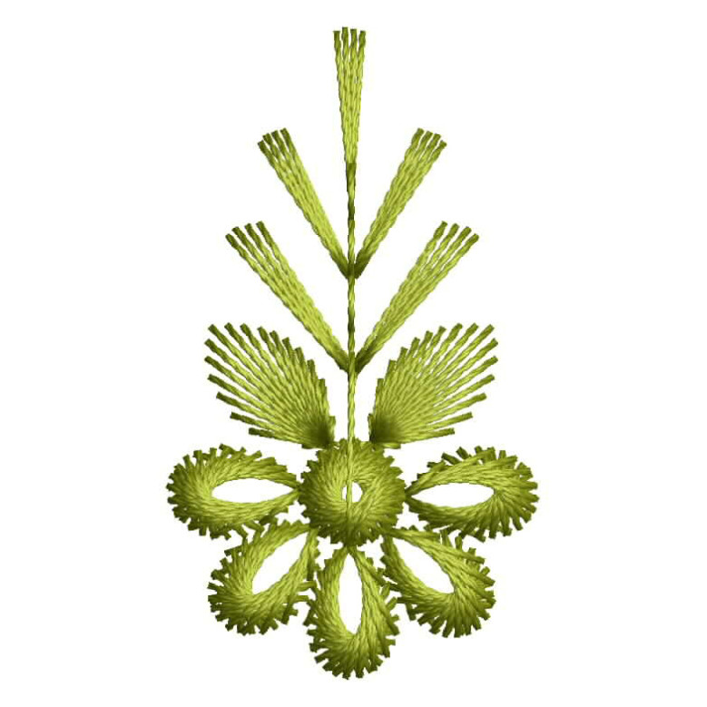 Flower Handkerchief Embroidery Design