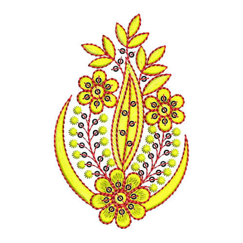 Flower Sequins Embroidery Design