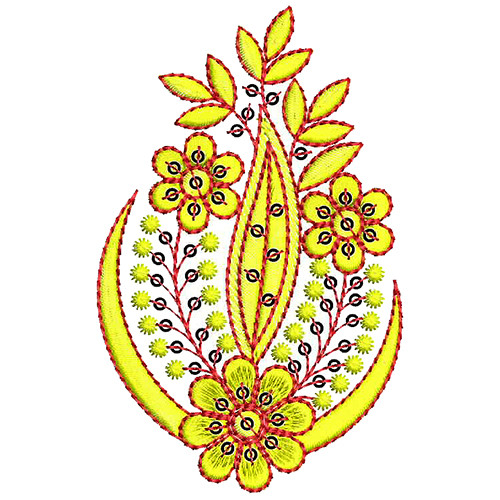 Flower Sequins Embroidery Design