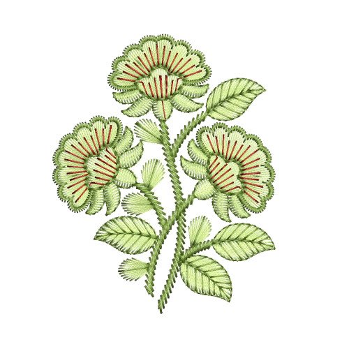 Flower Trio Embroidery Pattern