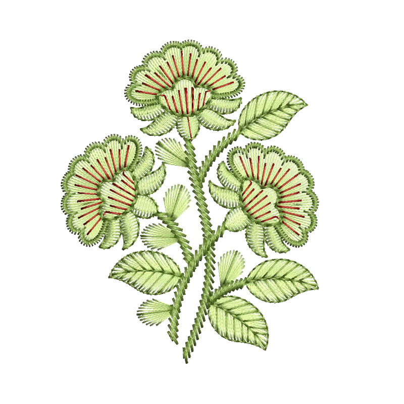 Flower Trio Embroidery Pattern