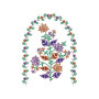 Flower Vine Applique Embroidery 