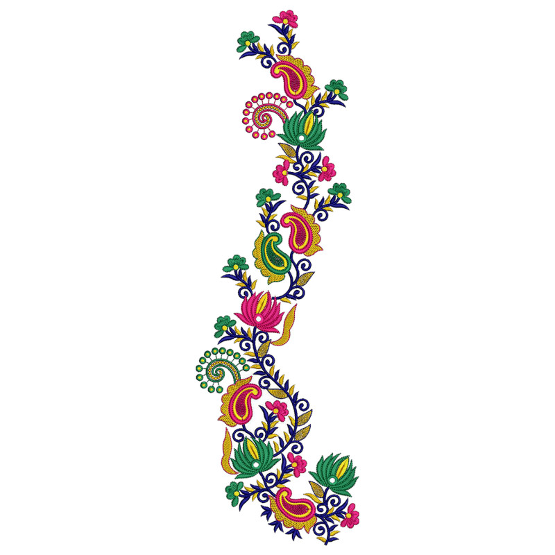 Flower Vine Embroidery Design 18279