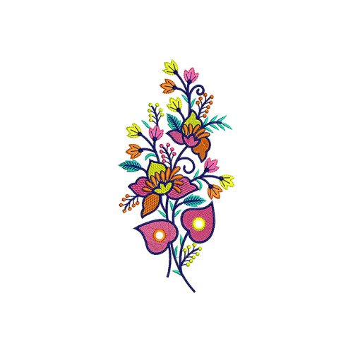 Flower Vine Embroidery Design