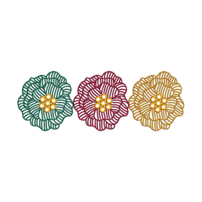 Flowers Embroidery Lace For Summer Top