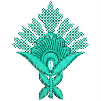 Crochet Flower Pattern Applique Design 24863