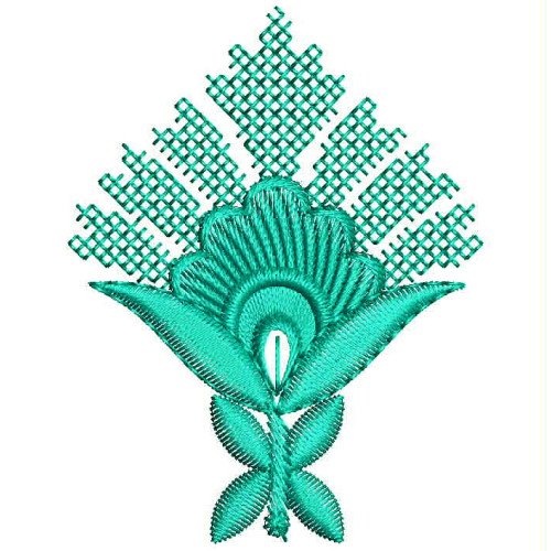 Crochet Flower Pattern Applique Design 24863