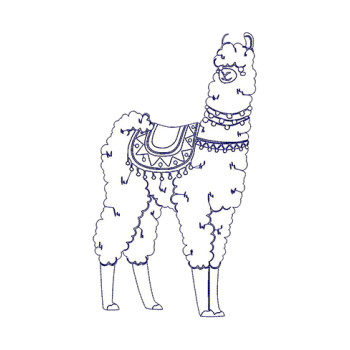 Free Llama Embroidery Design