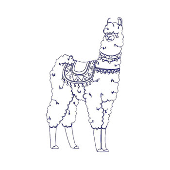 Free Llama Embroidery Design