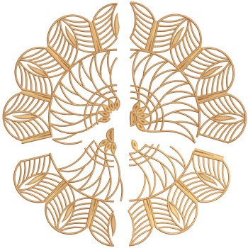 Free Standing Patch Flower Embroidery Design