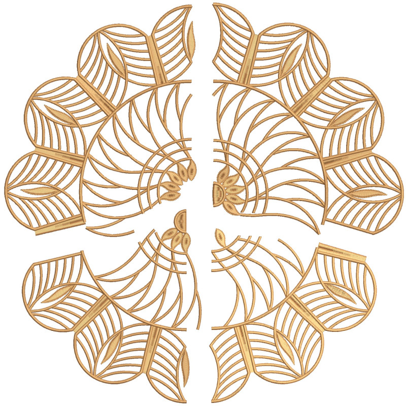 Free Standing Patch Flower Embroidery Design