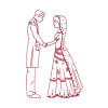Free Wedding Couple Embroidery Design